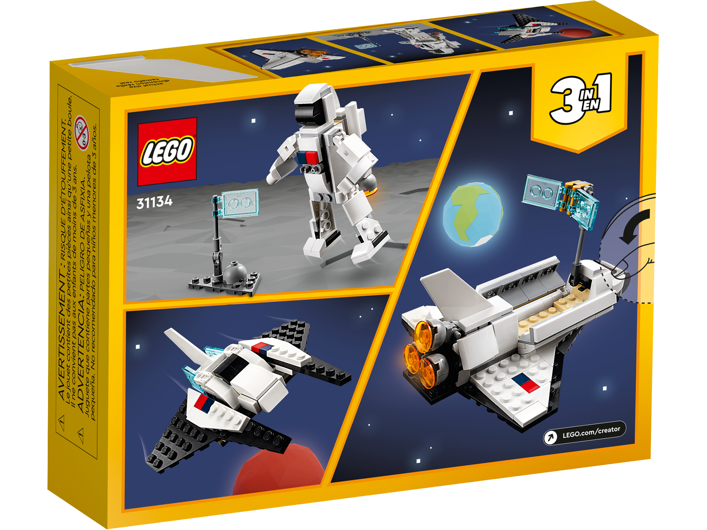 LEGO Space Shuttle 3-in-1 set 144 pieces (British brand)
