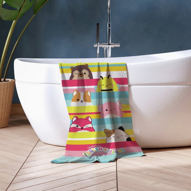 Squishmallows stripes multicoloured towel 70x140cm, UK version