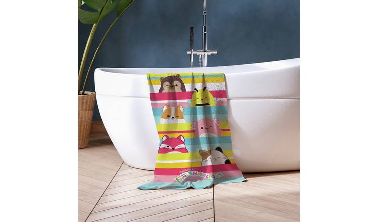 Squishmallows stripes multicoloured towel 70x140cm, UK version