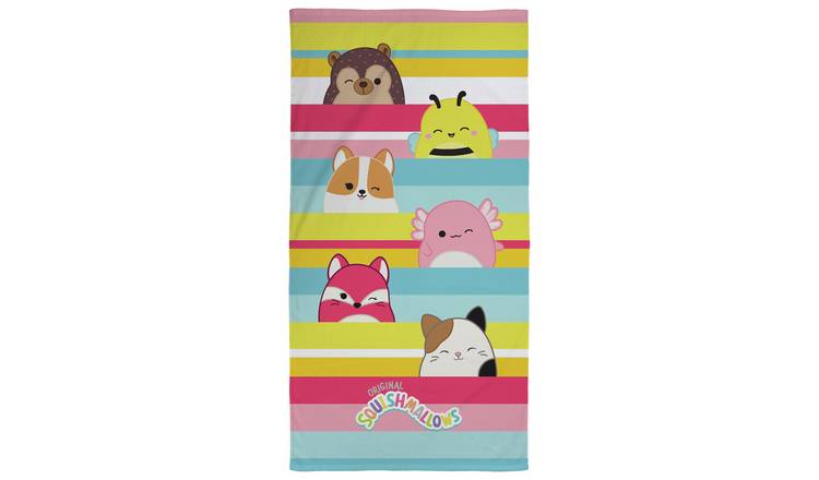 Squishmallows stripes multicoloured towel 70x140cm, UK version