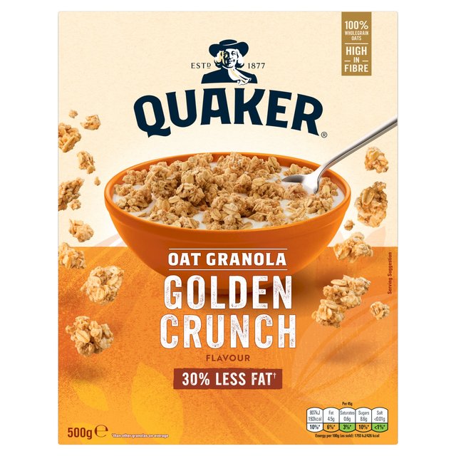 Quaker Oat Granola Golden Crunch Cereal   500g GOODS M&S   