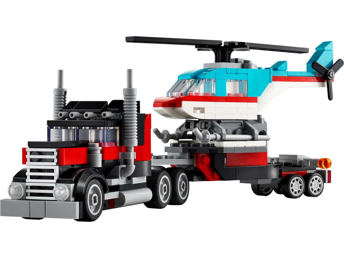 LEGO Creator flatbed truck with helicopter 270 pieces - British product