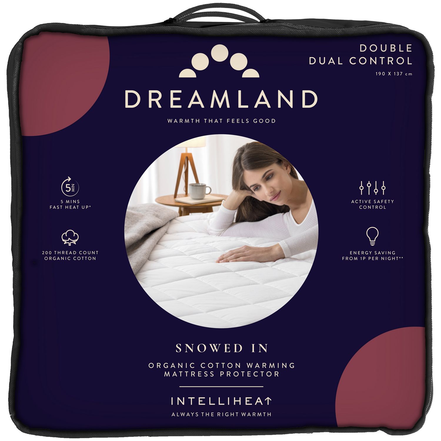 Dreamland electric mattress protector dual control double, imported from the UK