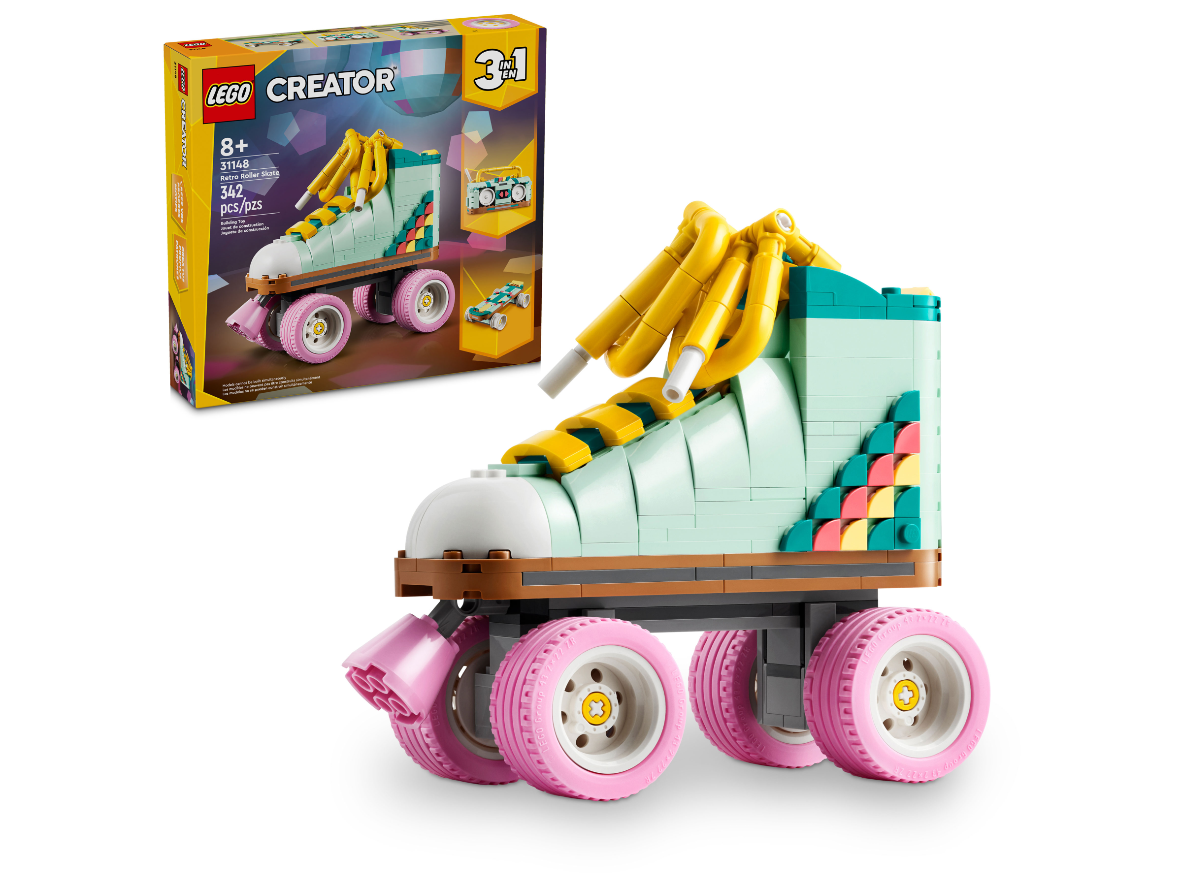 LEGO Creator Retro Roller Skate building set 31148, imported from the UK