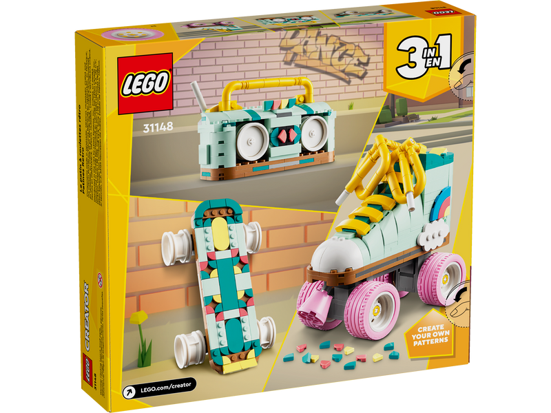 LEGO Creator Retro Roller Skate building set 31148, imported from the UK