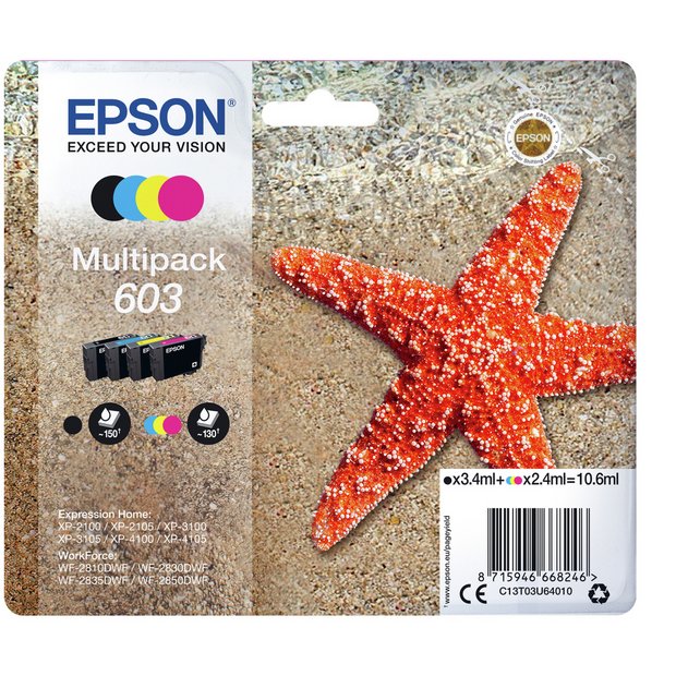 Epson 603 ink cartridge multipack black and colour, imported from the UK