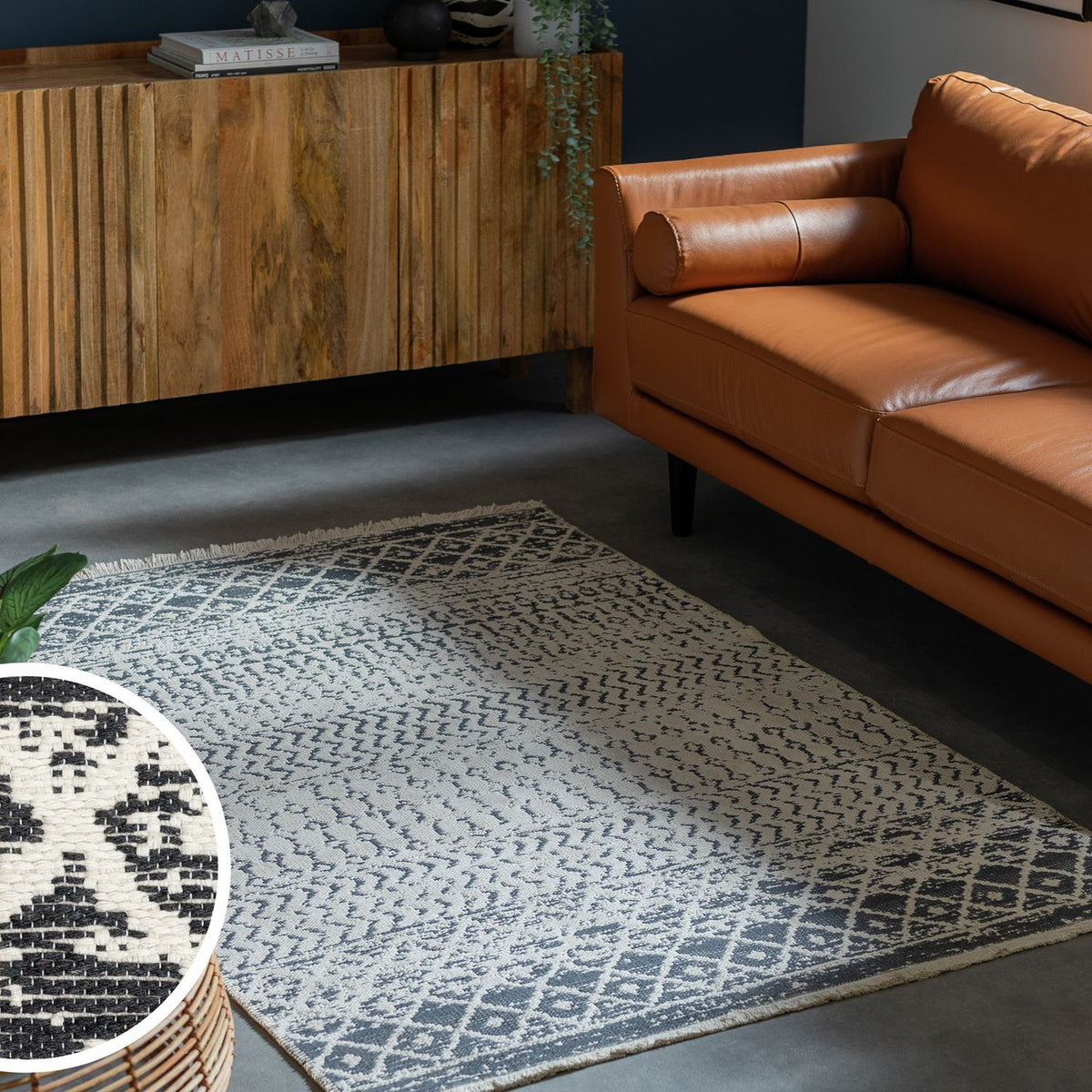 Habitat reversible flatweave rug 80x150cm, UK version