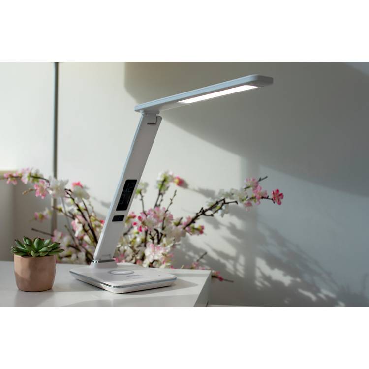 Groov-e Ares white LED charging desk lamp - British product