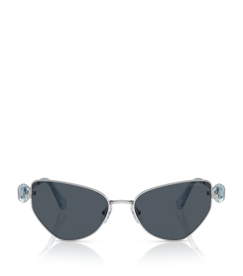 Swarovski metal cat eye sunglasses with crystal accents - British product