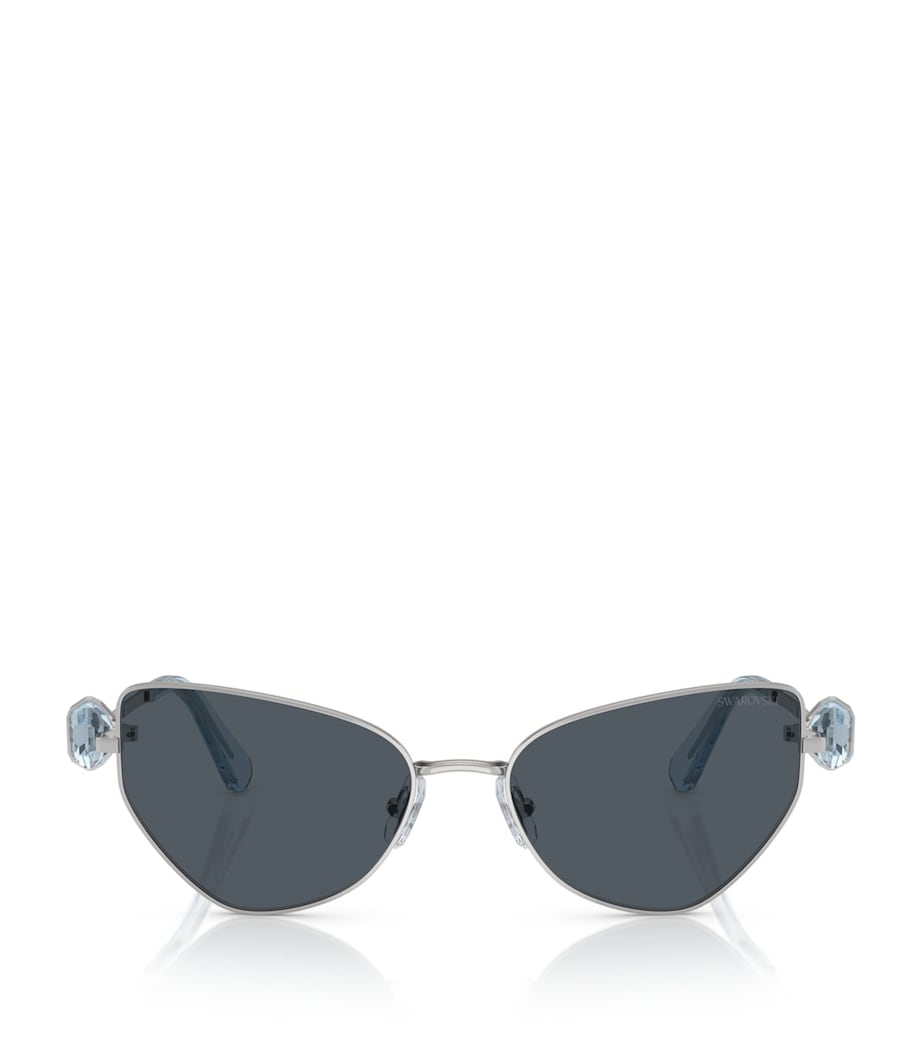 Swarovski metal cat eye sunglasses with crystal accents - British product