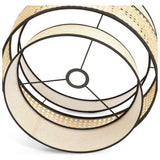 Habitat Ashi natural rattan 3-tier lampshade 40cm, imported from the UK