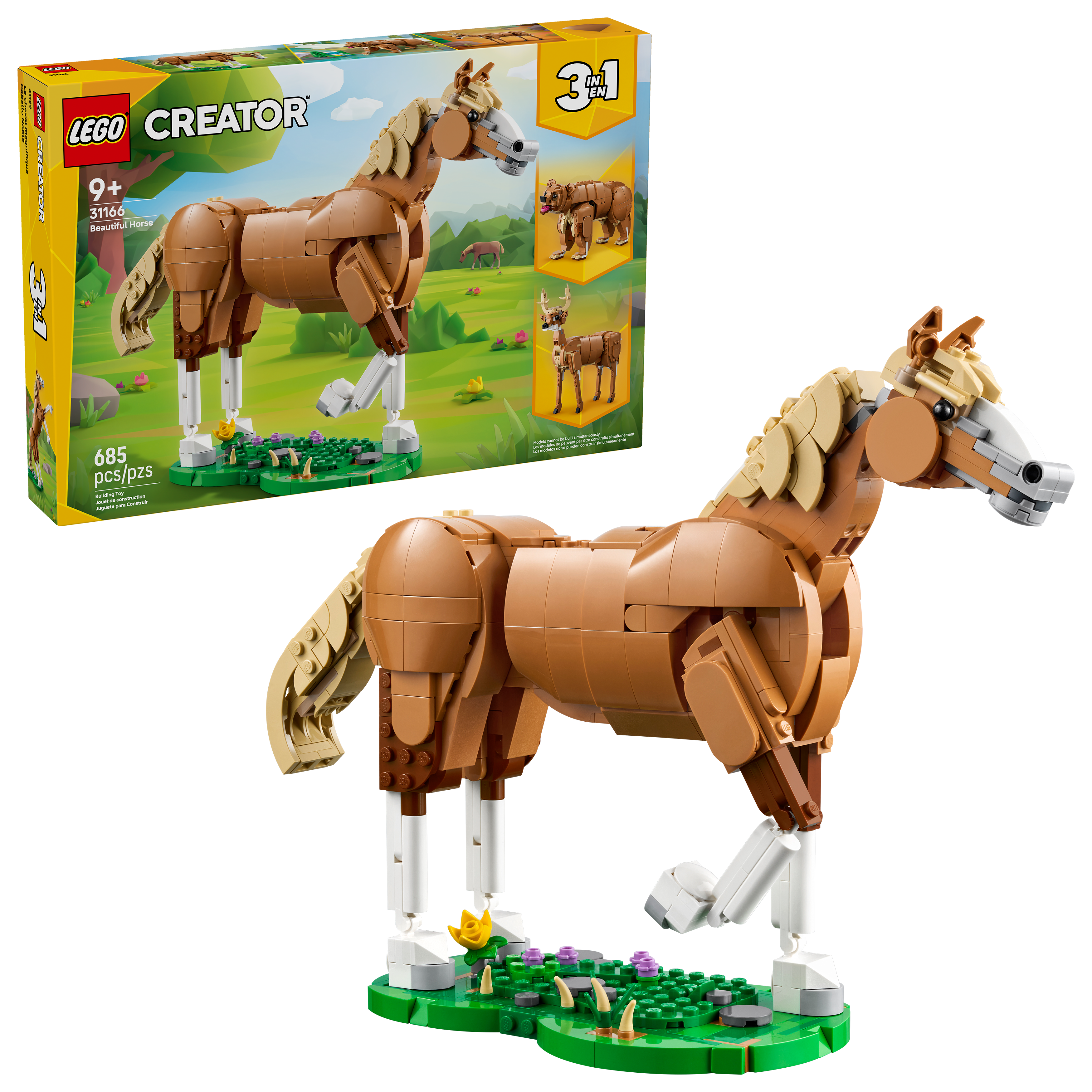Beautiful Horse LEGO creator 3-in-1 set - British product