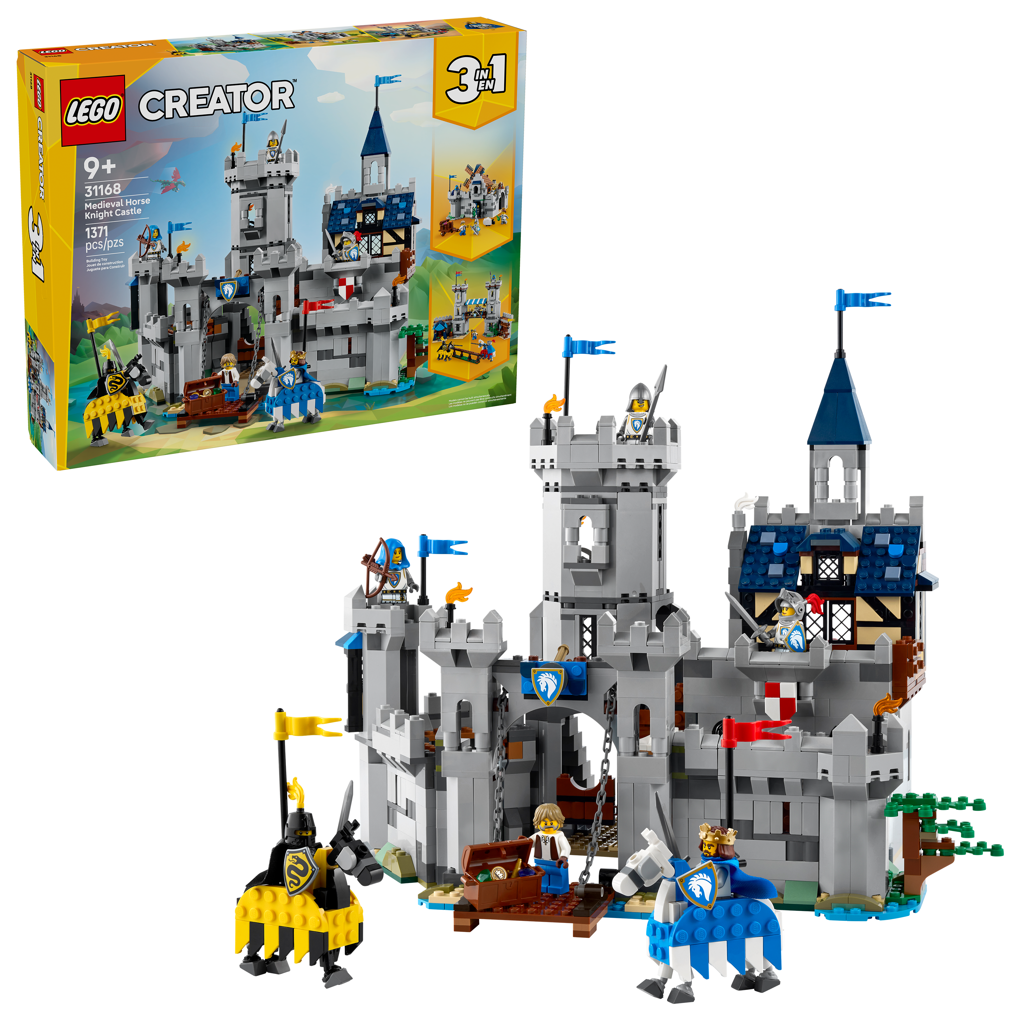 LEGO Creator Medieval Horse Knight Castle 1371 Pieces (British brand)