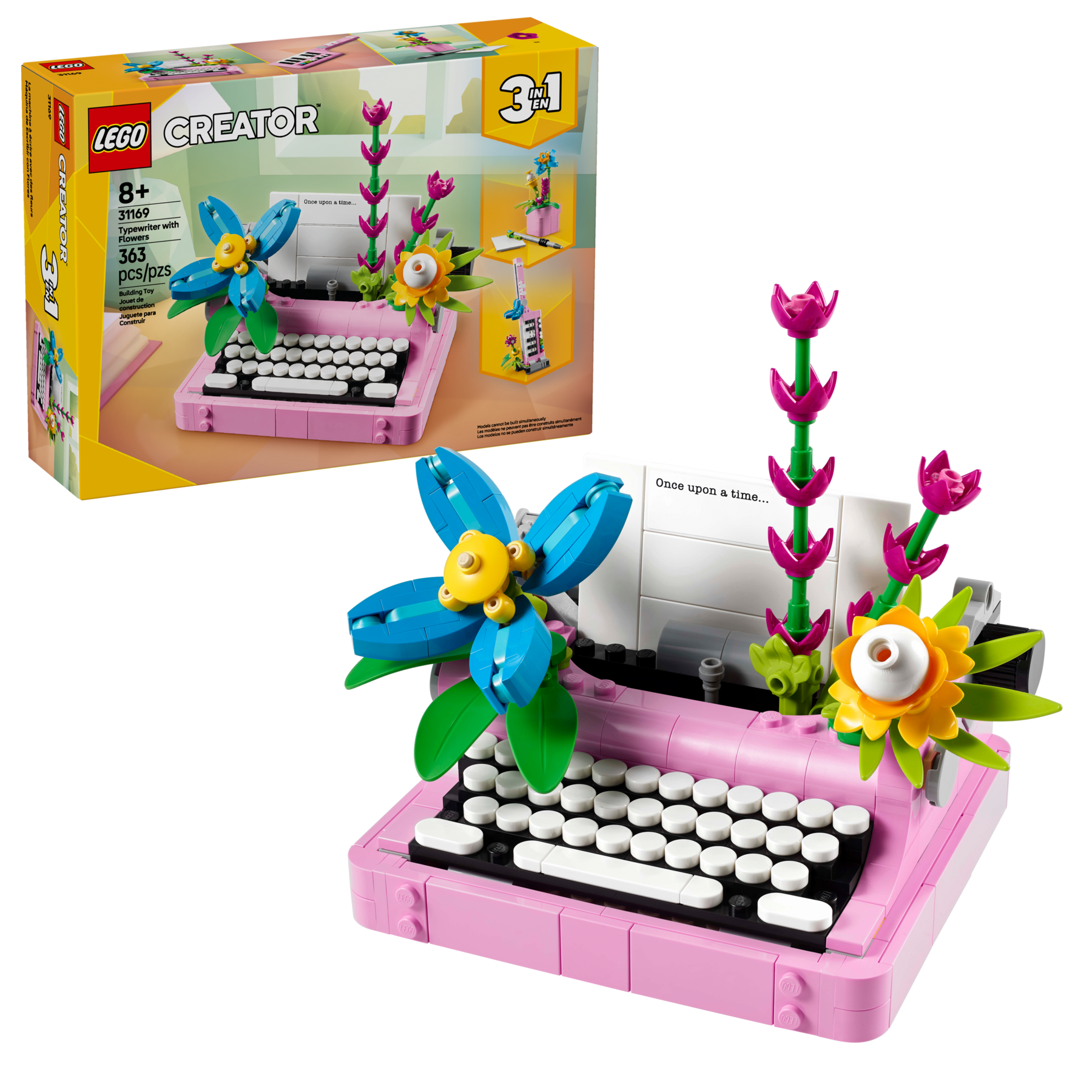 LEGO Creator Typewriter with Flowers 363 Piece Set (British brand)