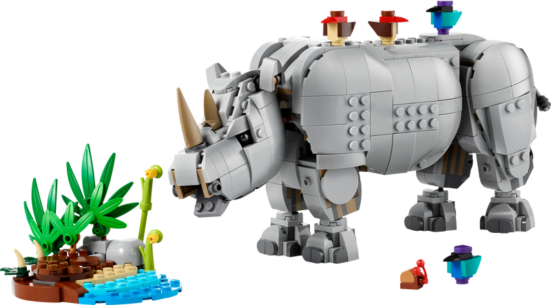 LEGO Creator 3in1 Rhino building set with birds (British brand)