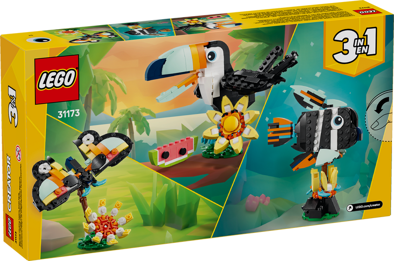 LEGO Creator 3-in-1 Wild Animals Tropical Toucan 225 Pieces (British brand)