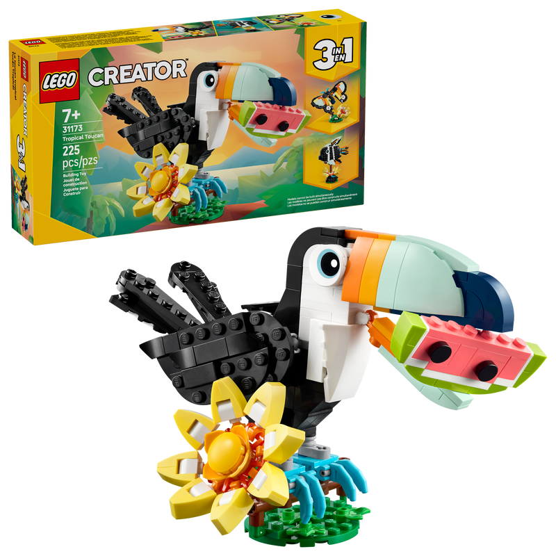 LEGO Creator 3-in-1 Wild Animals Tropical Toucan 225 Pieces (British brand)