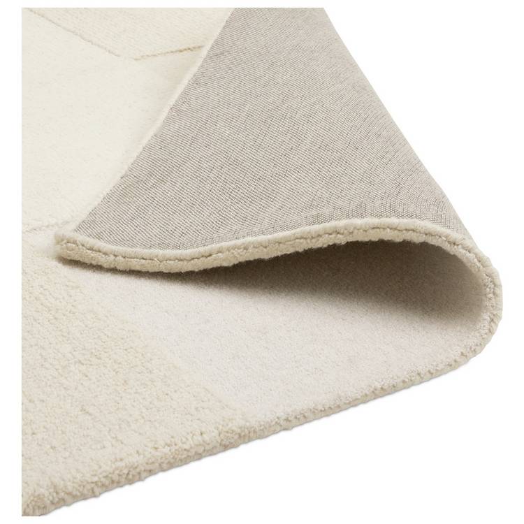 Habitat checkerboard natural wool cut pile rug 120x170cm (British brand)