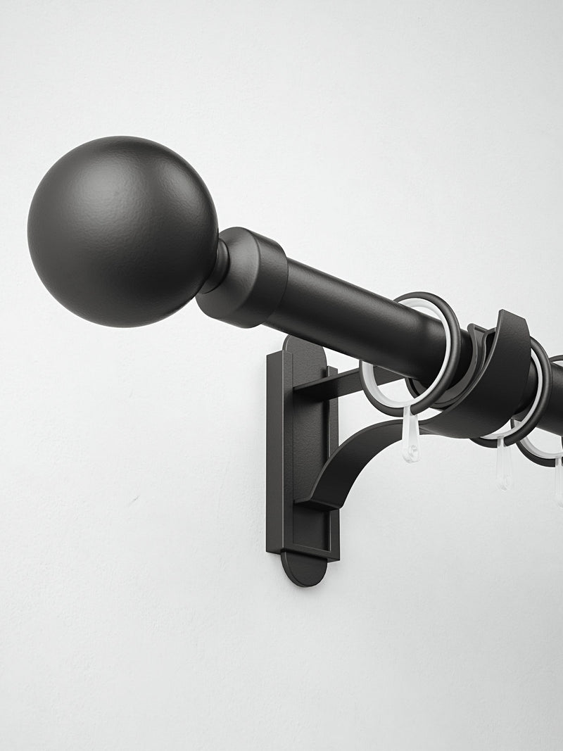 Curtain pole rings black metal 28mm 10 pack, imported from the UK