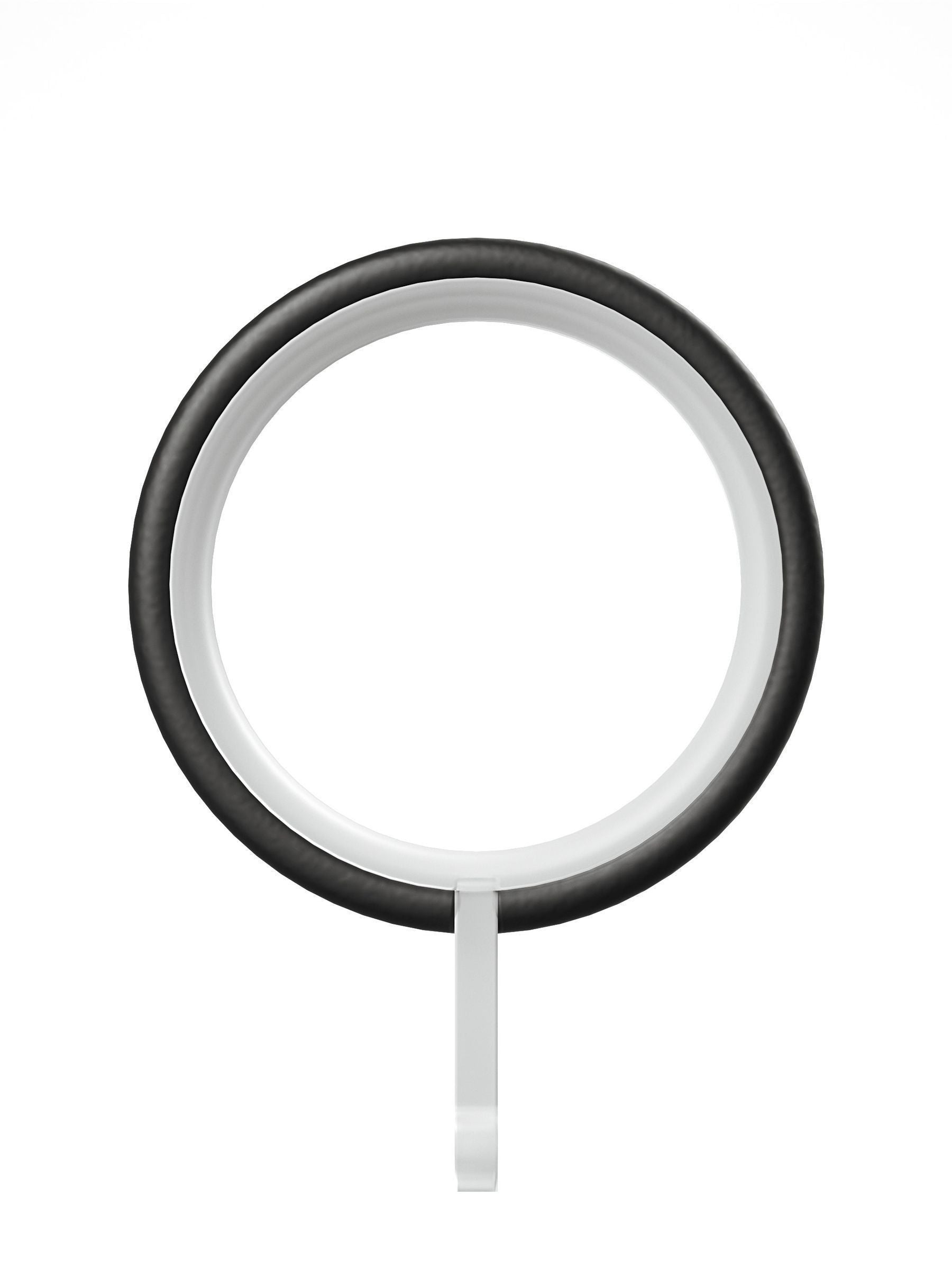 Curtain pole rings black metal 28mm 10 pack, imported from the UK