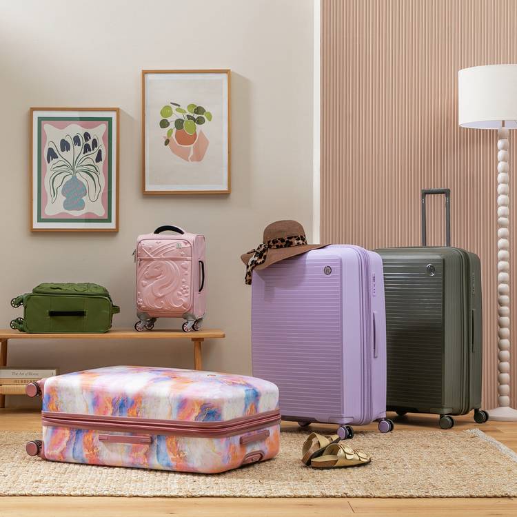 it Luggage suitcase large expandable marble effect (British brand)
