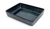Habitat navy stoneware roaster, imported from the UK