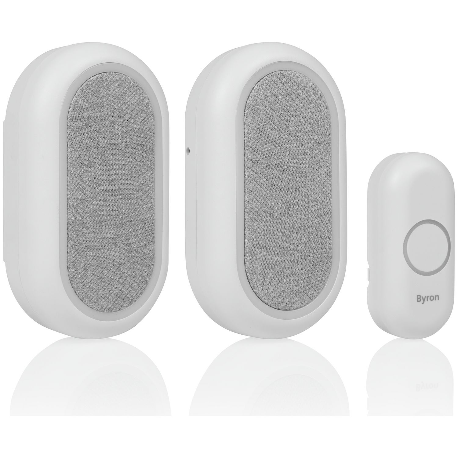 Byron twin wireless doorbell with 200m range (British brand)