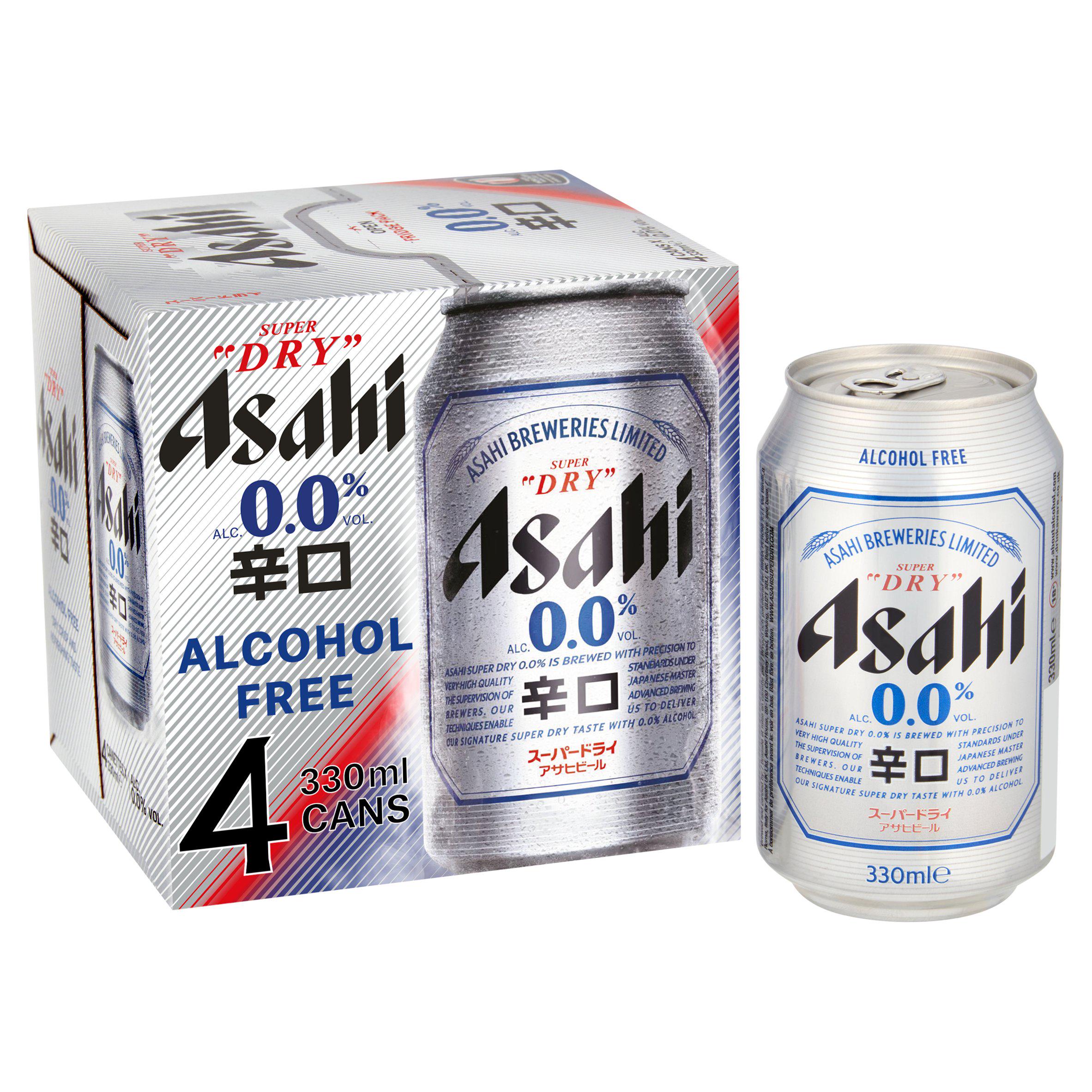 Asahi Super Dry 0.0% Alcohol Free Cans 4x330ml GOODS Sainsburys   