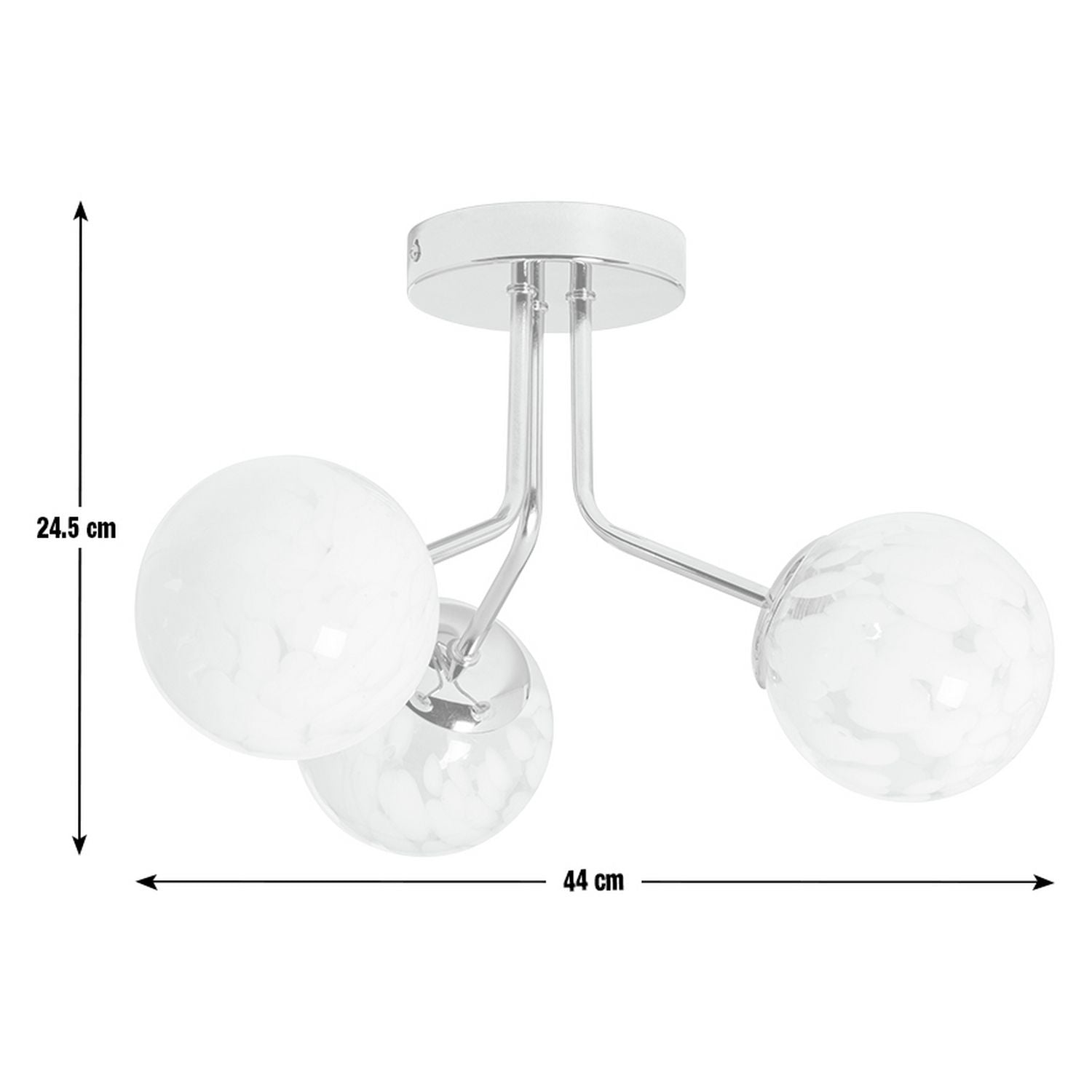 Argos Home White Confetti flush ceiling light (British brand)