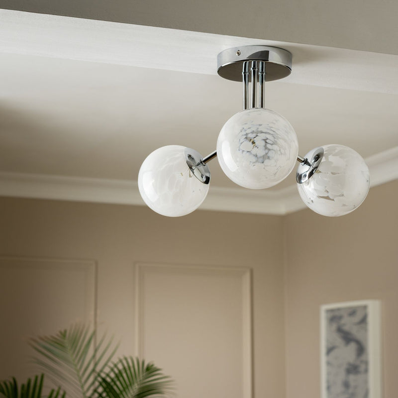 Argos Home White Confetti flush ceiling light (British brand)