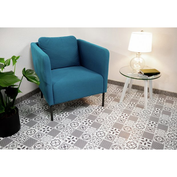 D-C-Fix adhesive vinyl floor tiles in grey, UK version
