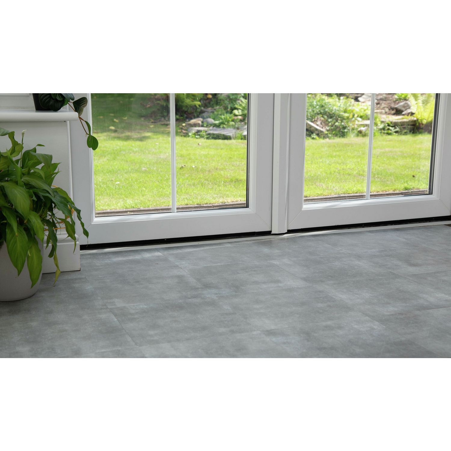 D-C-Fix concrete grey vinyl floor tiles - British product