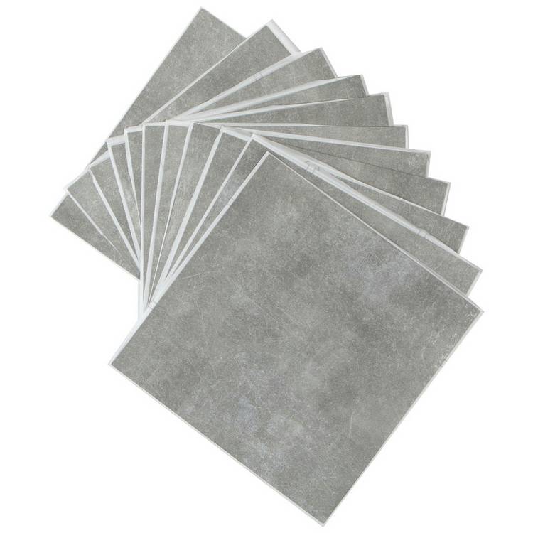 D-C-Fix concrete grey vinyl floor tiles - British product