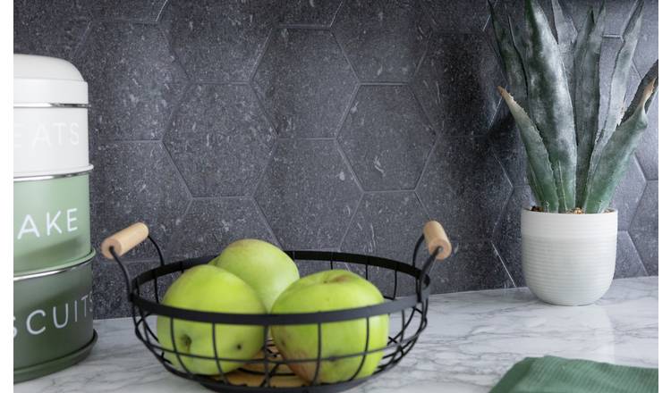 D-C-Fix Dark Hexagon 3D grey wallpaper - British product