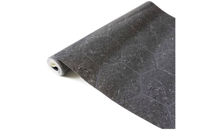 D-C-Fix Dark Hexagon 3D grey wallpaper - British product