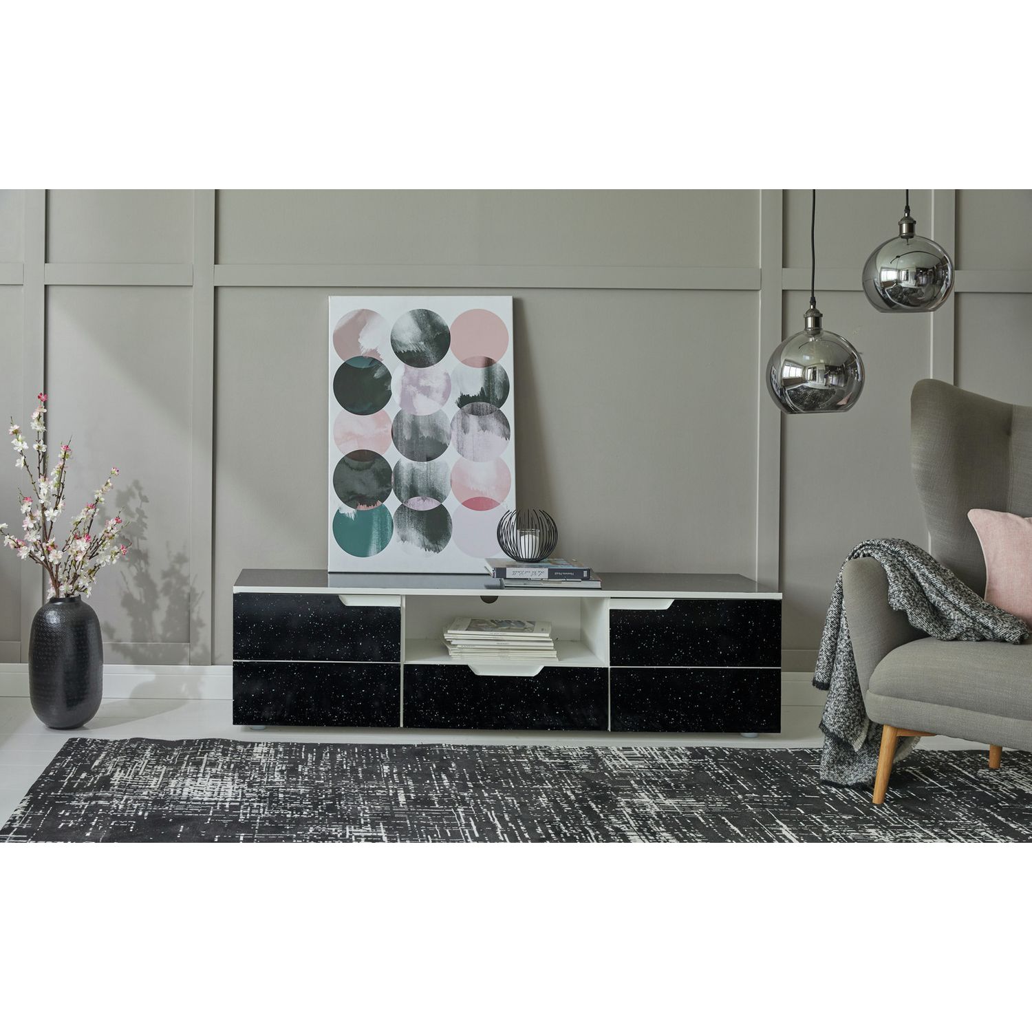 D-C-Fix black quartz self-adhesive vinyl film 67.5cm wide - British product