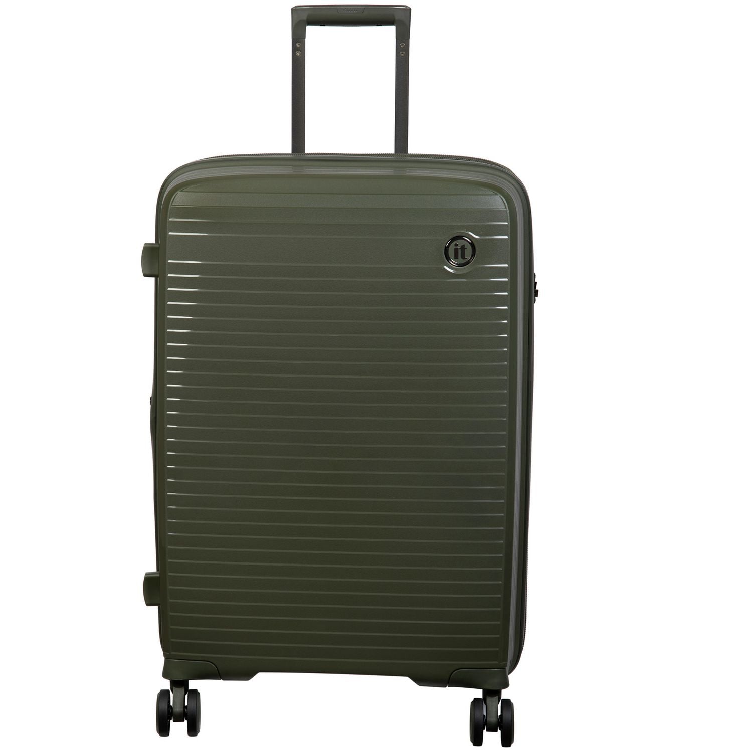 IT Luggage hard large suitcase olive, imported from the UK