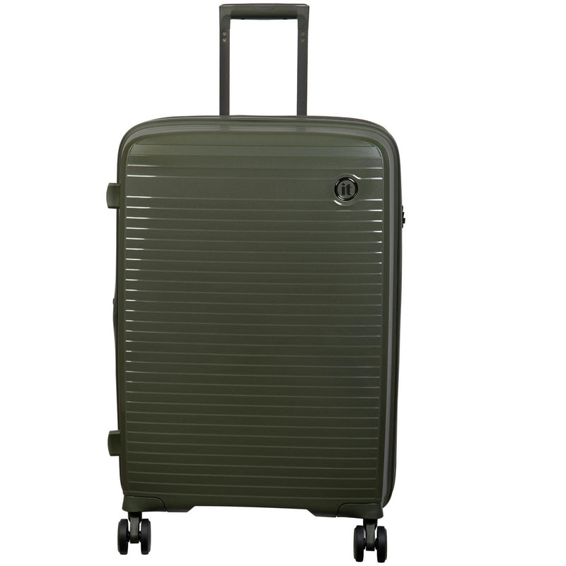 IT Luggage hard large suitcase olive, imported from the UK