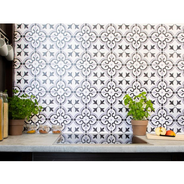 D-C-Fix Floral Shapes 3D Grey wallpaper roll - British product