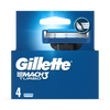 Gillette Mach3 Turbo razor refills 4-count (British brand)