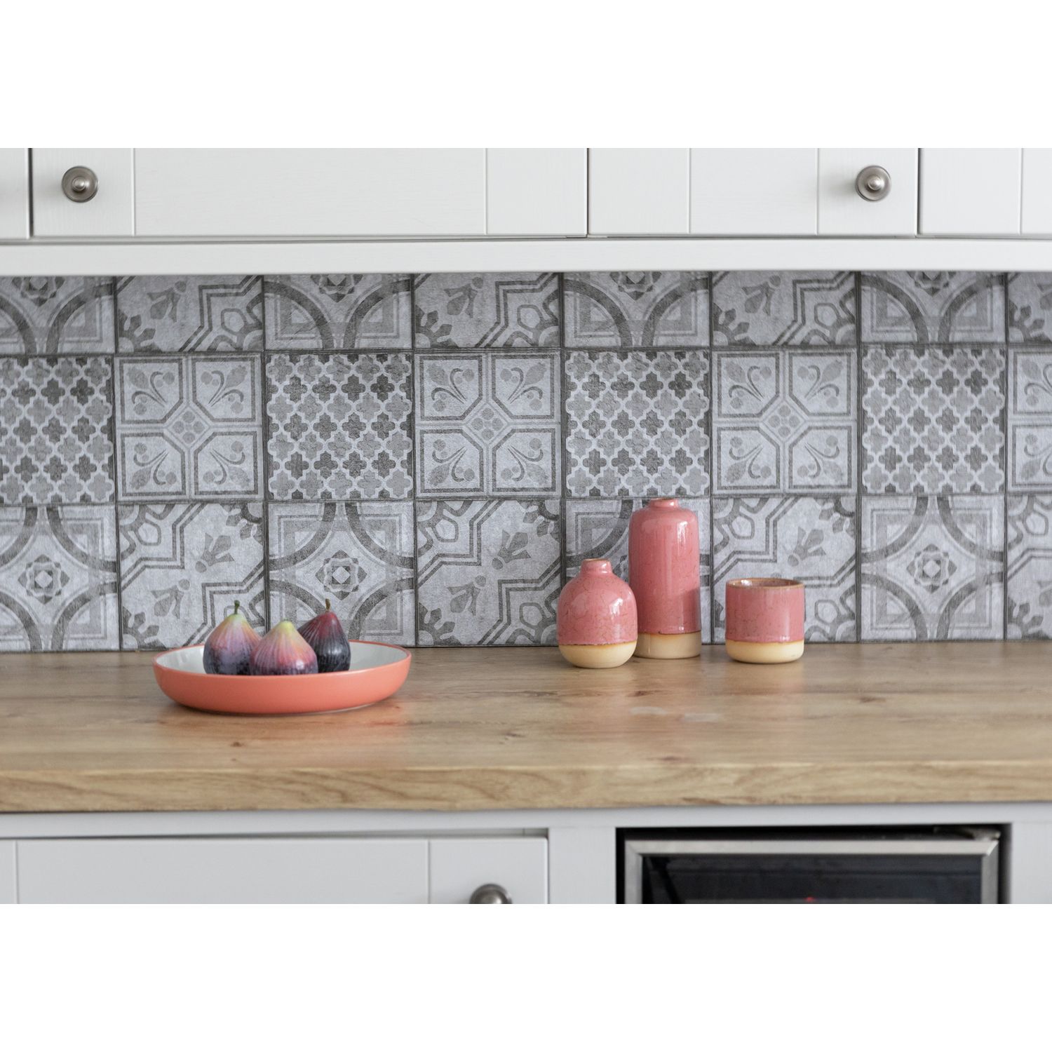 D-C-Fix Moroccan self adhesive vinyl wall tiles grey 6 pack, imported from the UK