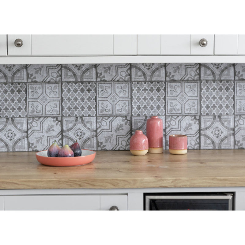 D-C-Fix Moroccan self adhesive vinyl wall tiles grey 6 pack, imported from the UK