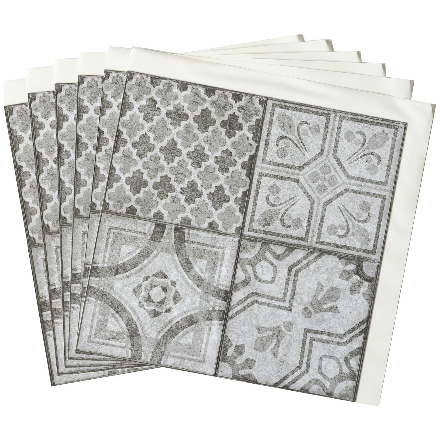 D-C-Fix Moroccan self adhesive vinyl wall tiles grey 6 pack, imported from the UK