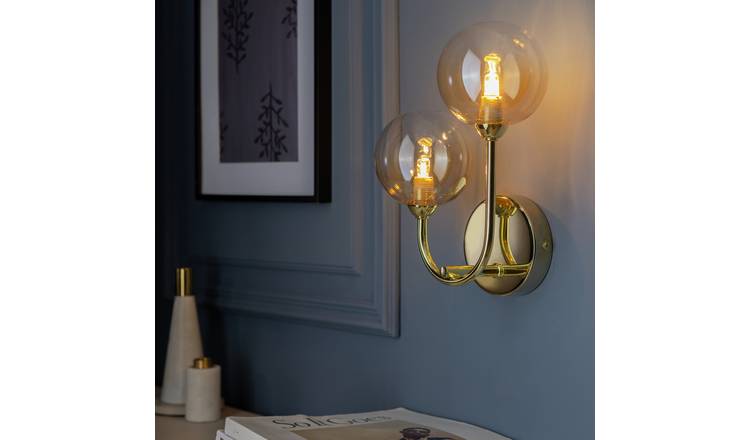 Argos Home Ombre brass wall light, imported from the UK