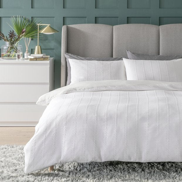 Habitat waffle white bedding set double, UK version