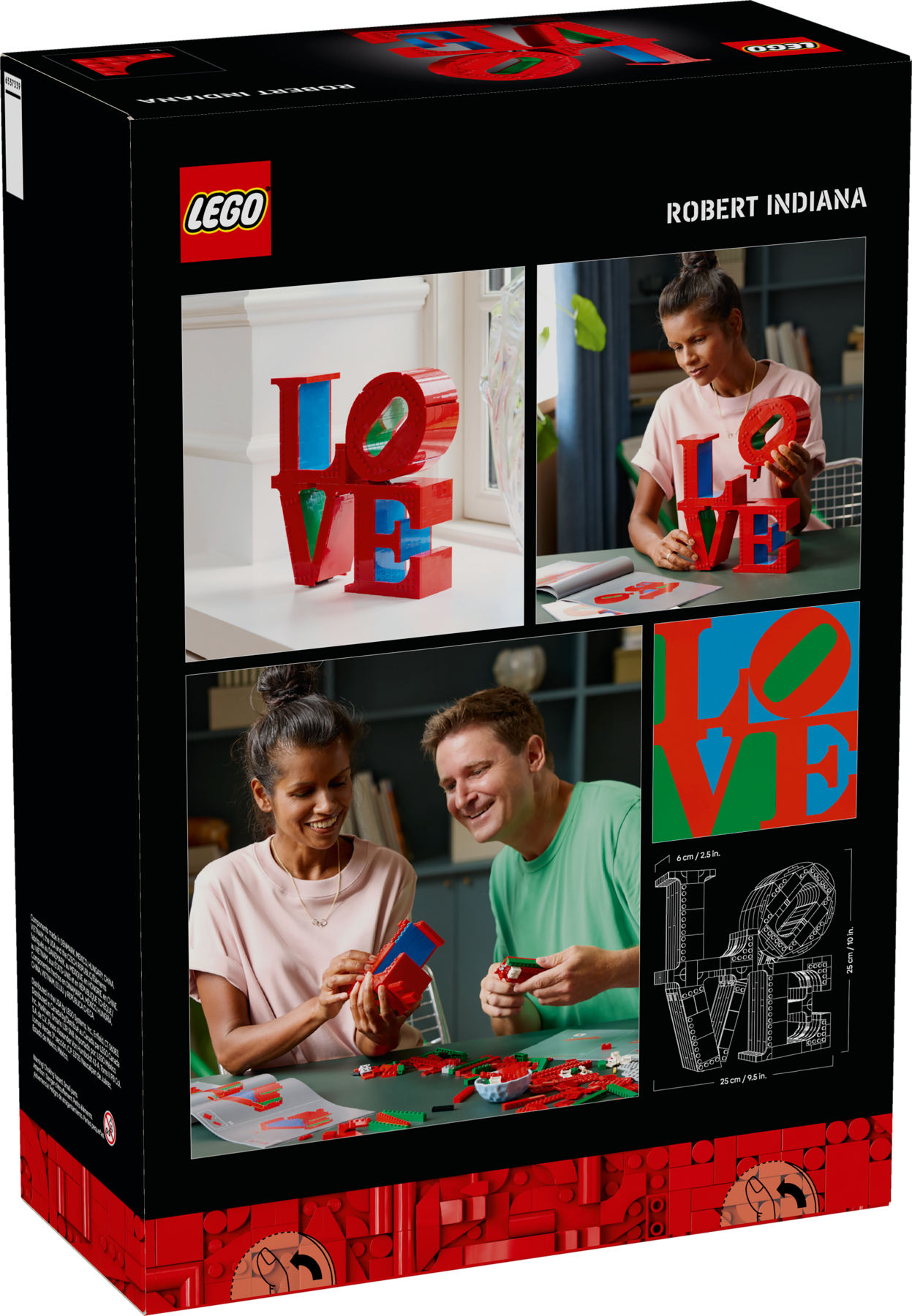 LEGO Art LOVE sculpture (British brand)