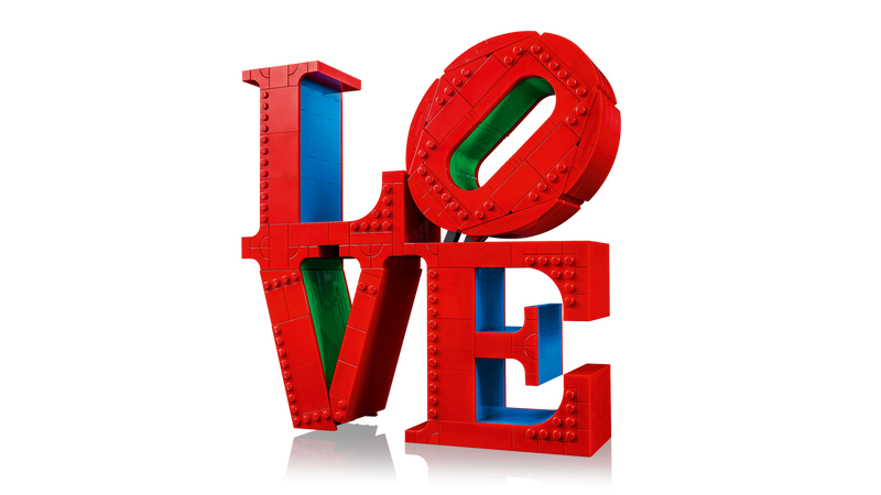 LEGO Art LOVE sculpture (British brand)