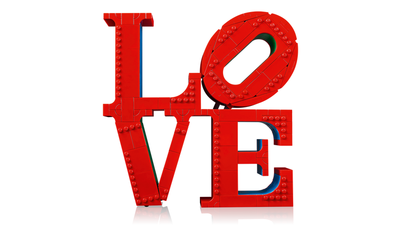 LEGO Art LOVE sculpture (British brand)