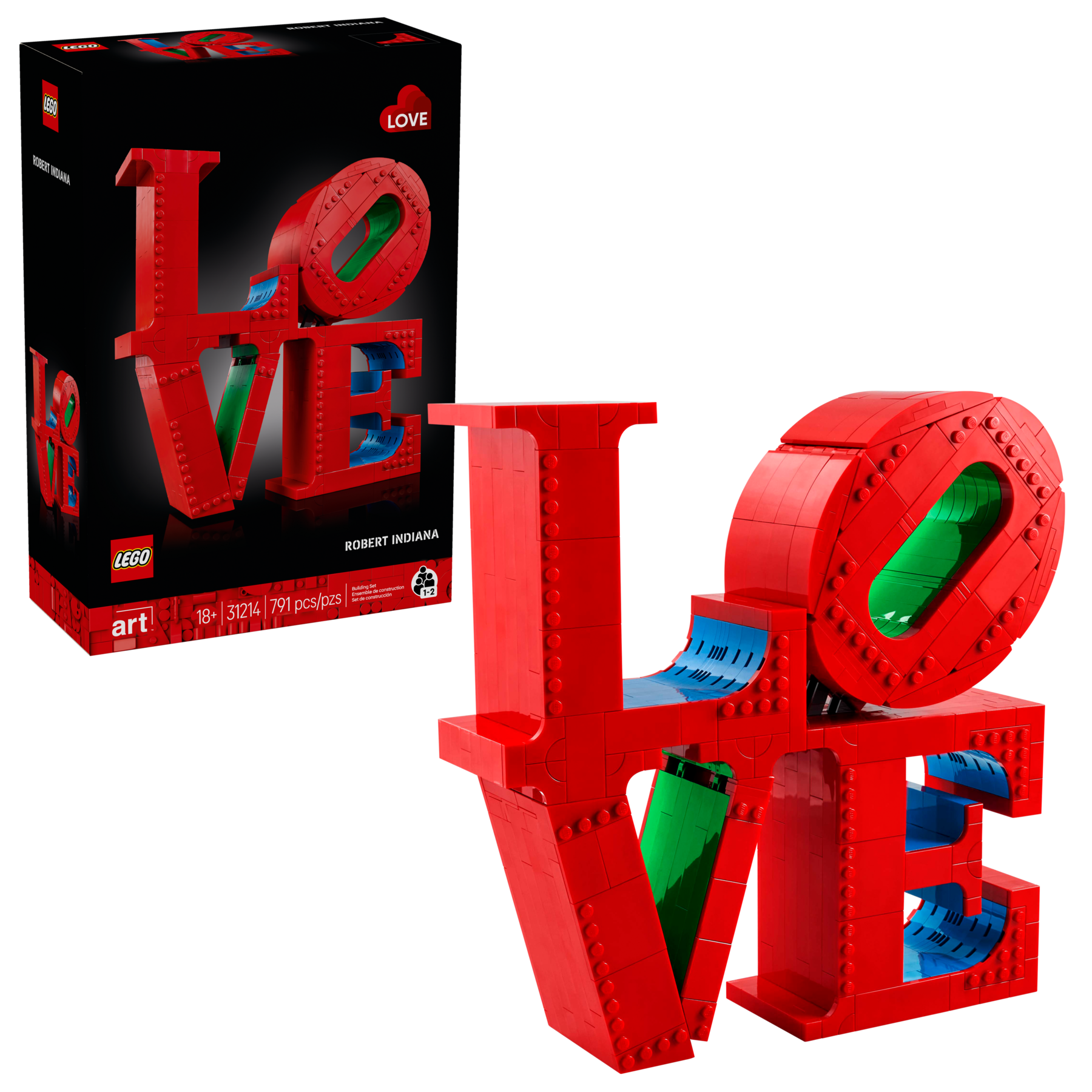 LEGO Art LOVE sculpture (British brand)