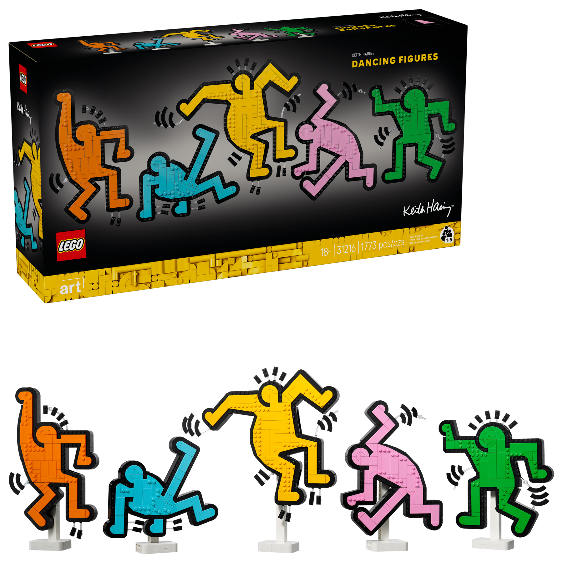 LEGO Keith Haring dancing figures art kit 1773 pieces, UK version